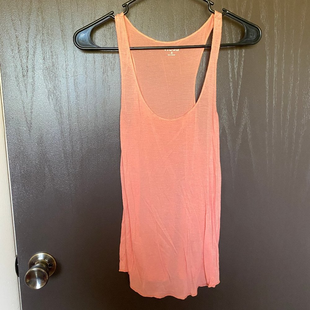 Light Orange Razor Back Tank Top